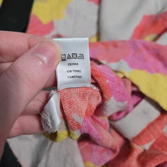 Loft Womens Button Up Floral V-Cut Cardigan Size XL Coquette Lightweight Girly - Picture 5 of 6